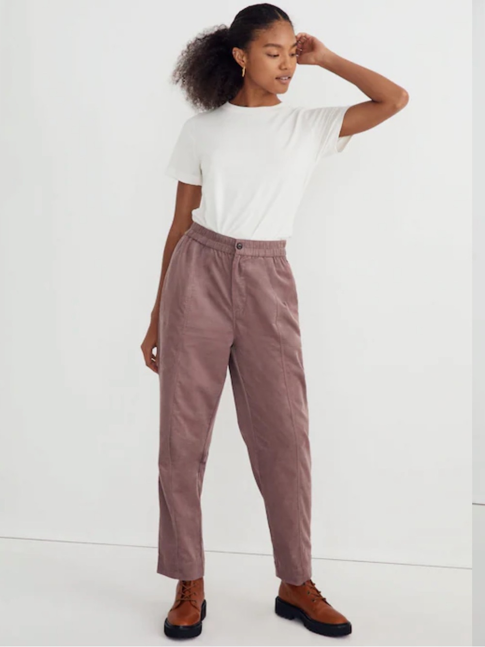 Madewell Corduroy Pull-On Tapered Pants. Size XL.